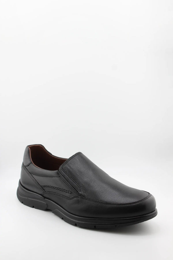 Baerchi Men Slip-On Leather Loafers with Stitching